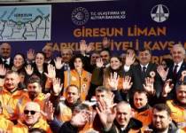 Bakanlar Kacır ve Uraloğlu, Giresun Liman Farklı Seviyeli Kavşağı Temel Atma Töreni'ne katıldı: