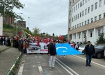 Giresun'da üniversite öğrencileri İsrail'i protesto etti