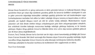 İhsan Dumanoğlu’dan Erdoğan’a mektup var 