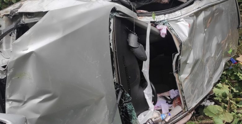 Giresun'da otomobilin devrildiği kazada 1 kişi öldü, 3 kişi yaralandı