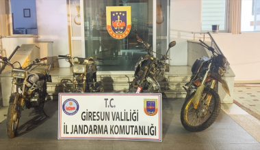 Giresun'da motosiklet çaldığı iddiasıyla yakalanan 4 zanlı tutuklandı
