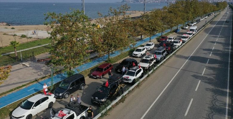 Giresun'da şehit aileleri ve gaziler off-road araçlarıyla şehir turu yaptı