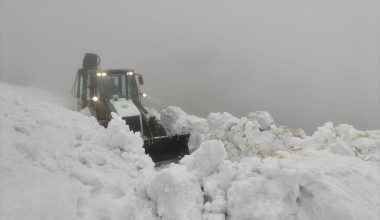 Giresun'da yayla yollarında karla mücadele devam ediyor